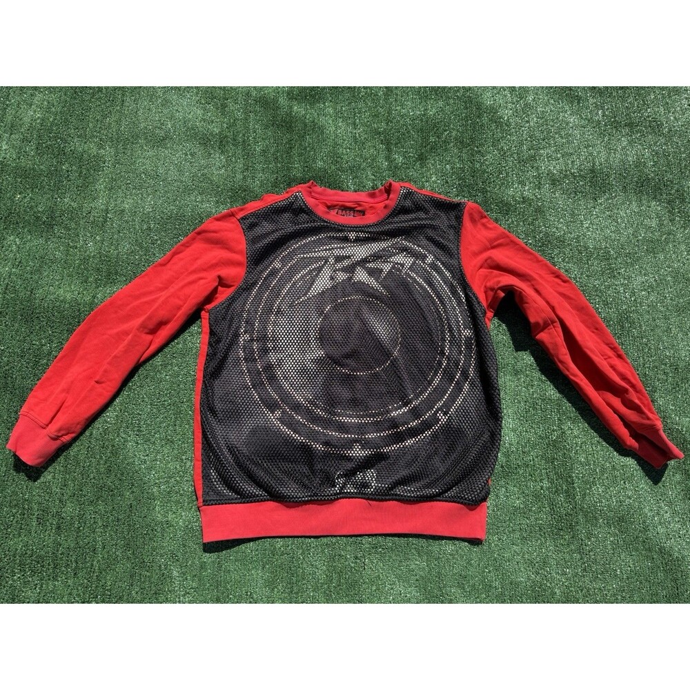 Bass By Ron Bass Red & Black Sweater Crewneck - Fits Size Large - Tagged 2XL